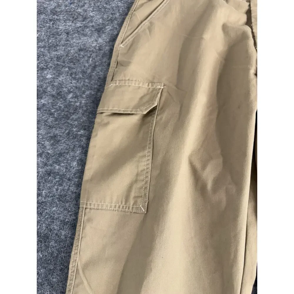 True Religion Jeans Mens 36x32 Cargo Pants Chino Khaki Flat Front N152